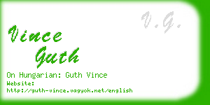 vince guth business card